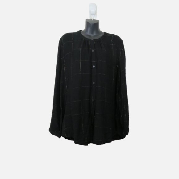 Rails size XXL Eloise Ebony Tinsel Top Button Down Long Sleeve Black - Picture 1 of 6